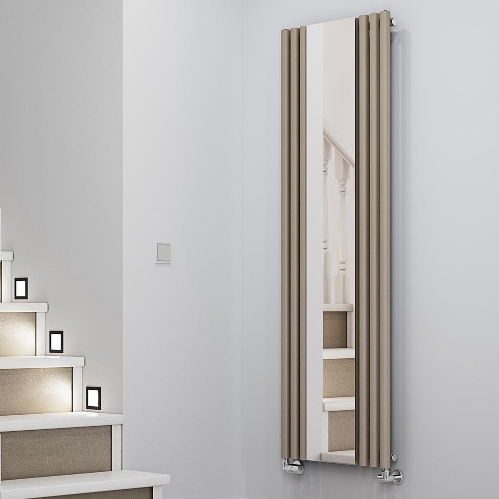 Terma Rolo Mirror 2854 BTU Quartz Mocha Radiator 1800 x 590mm Image 2