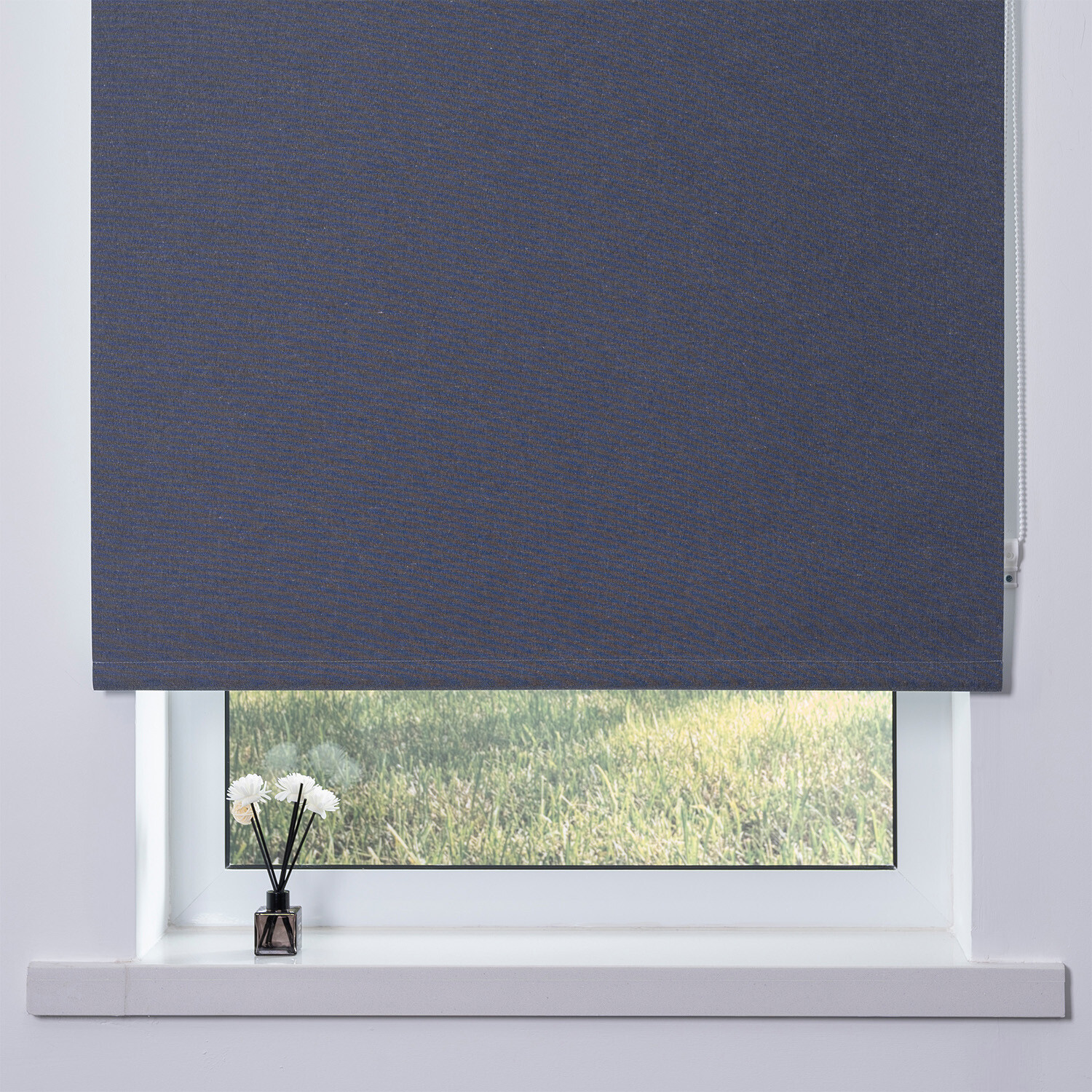 Blackout Textured Blind - Linen Denim / 90cm Image 3