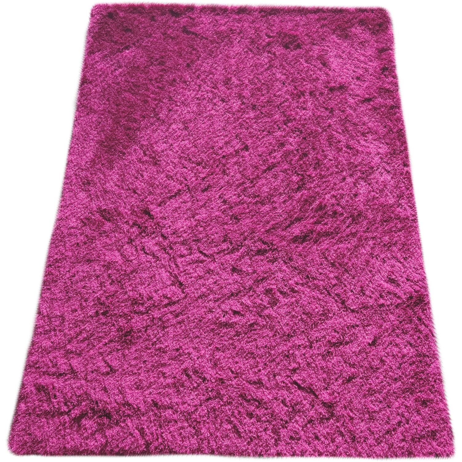 Silky Shaggy Rug - Hot Pink  / 200cm Image 1