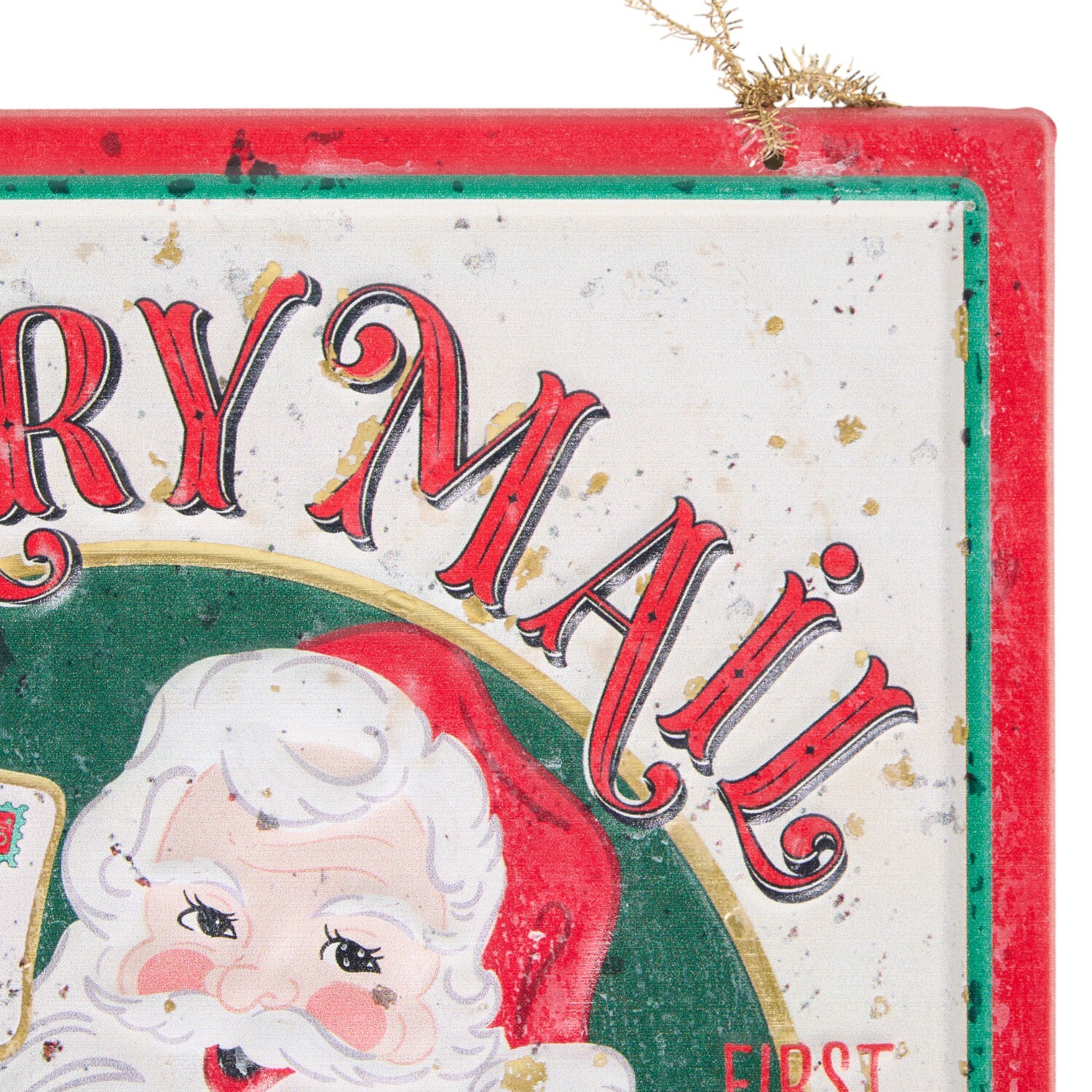 Retro Santa Hanging Wall ArtMulticolour Image 6