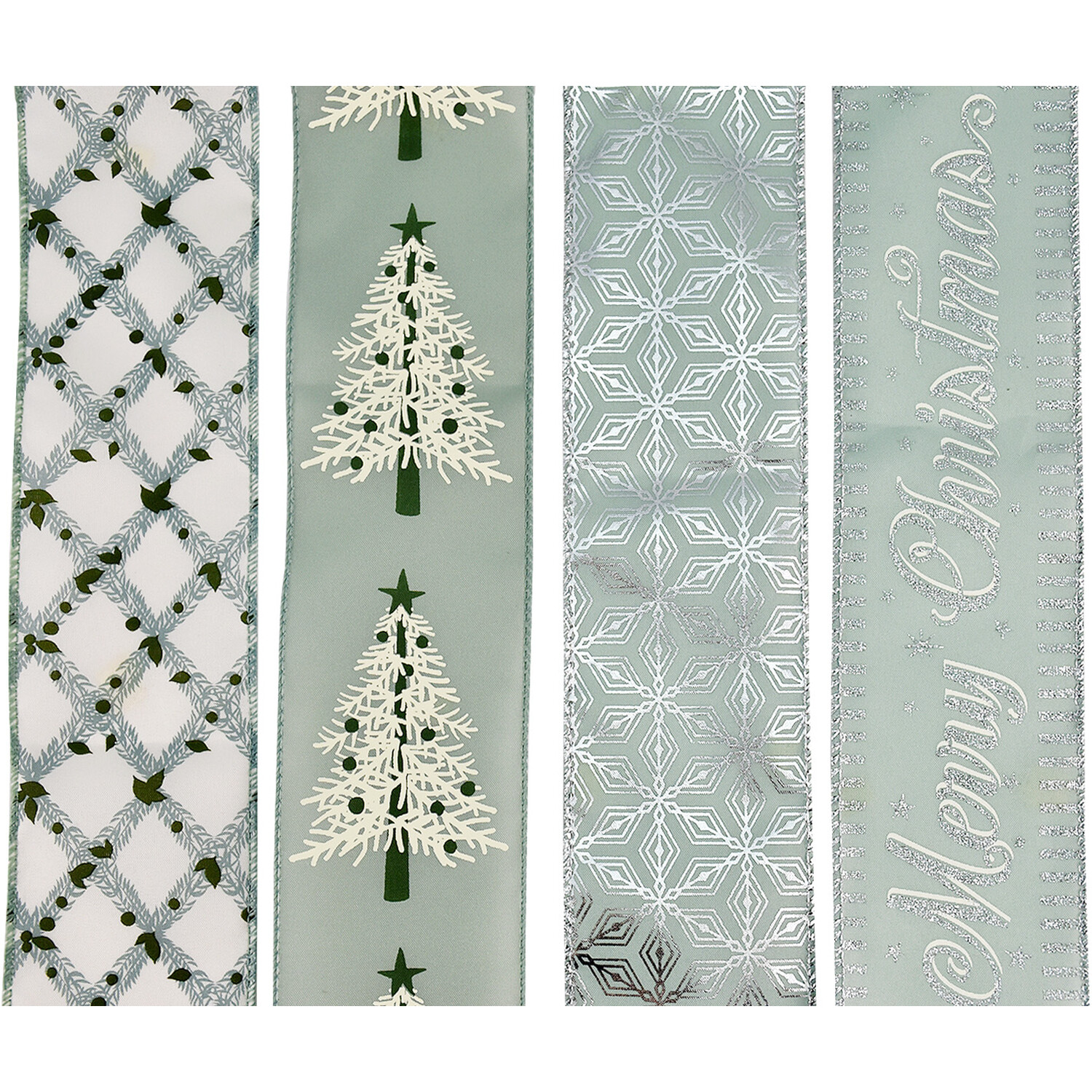 Single Mistletoe Cottage Sage Premium Ribbon in Assorted styles Image 3