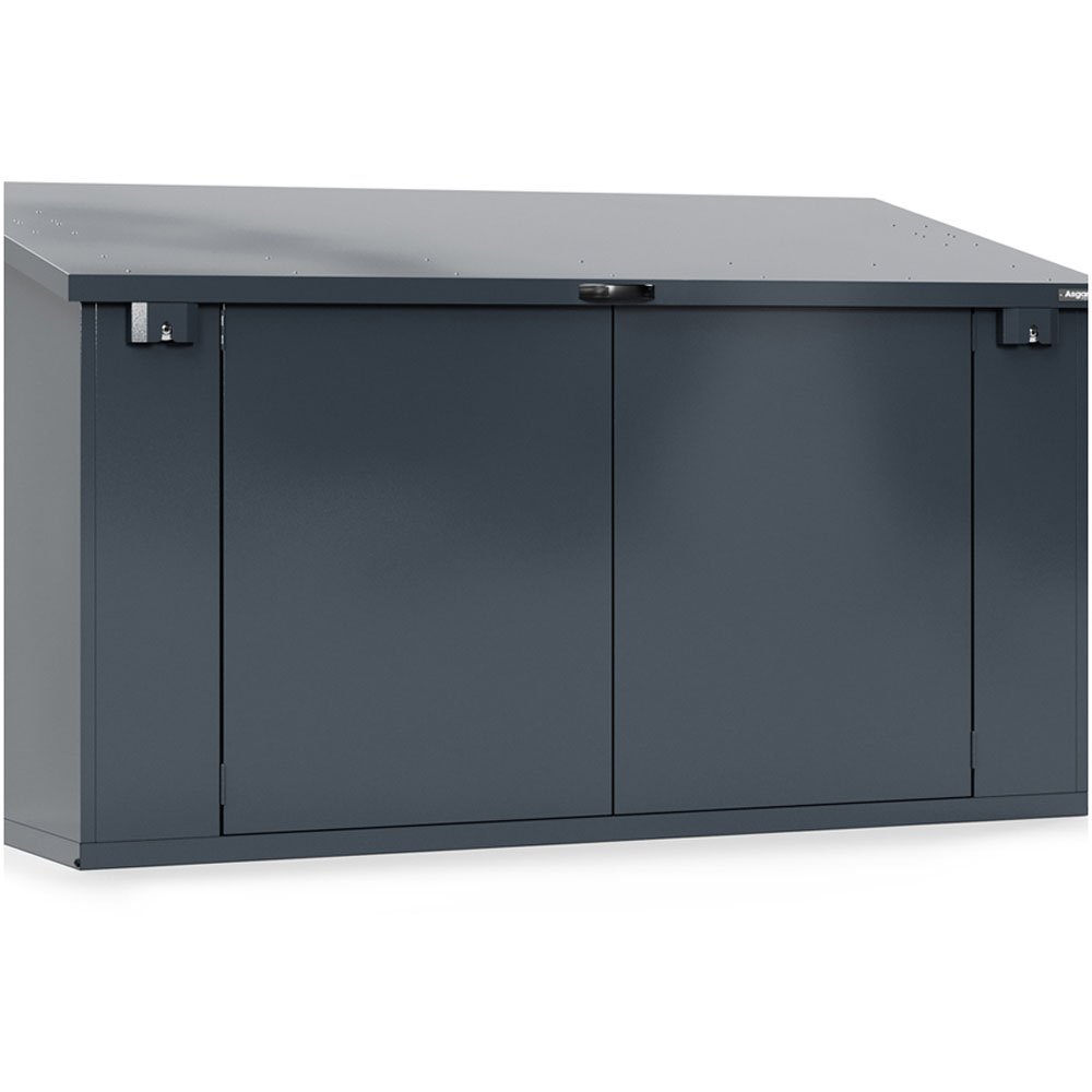 Asgard Access E Plus 8 x 4ft Double Door Grey Bike Storage Shed Image 3