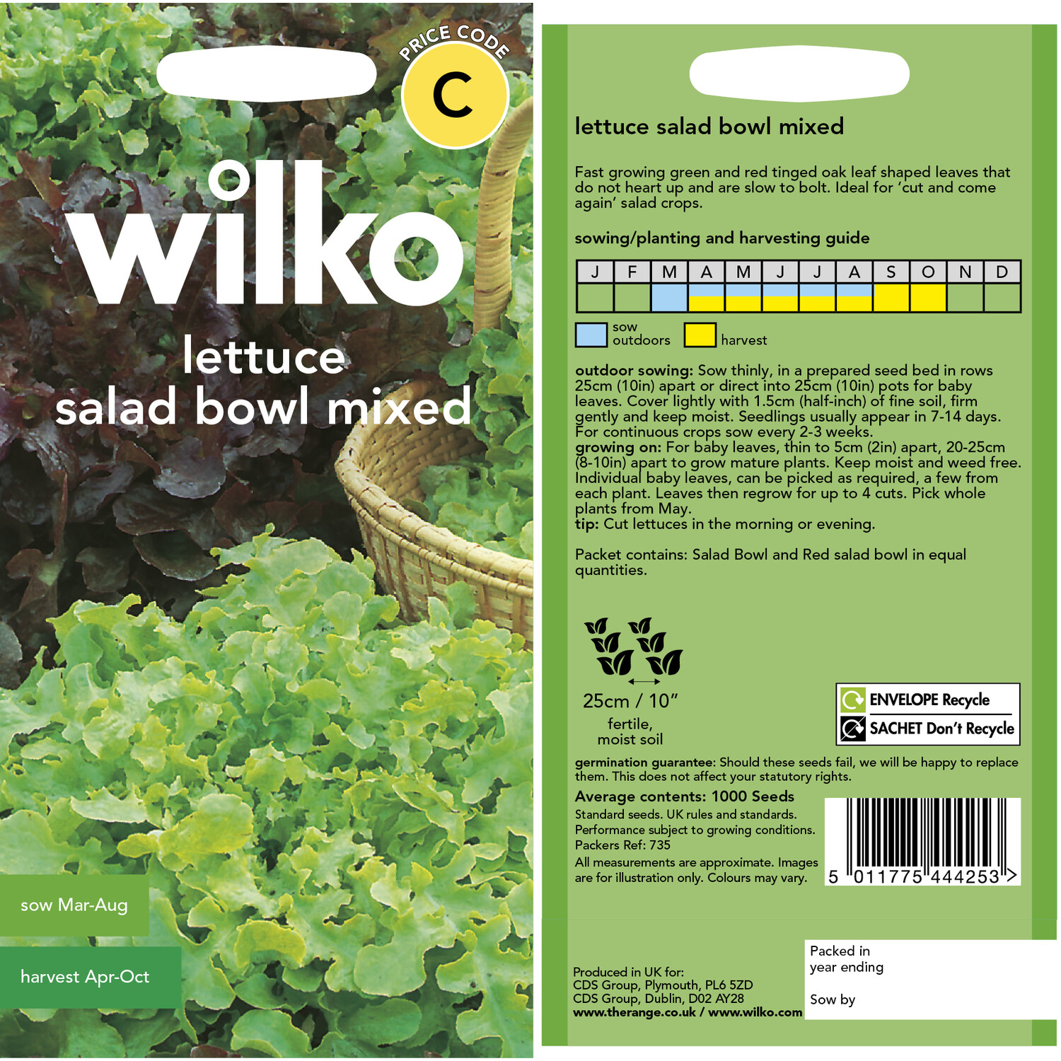 Wilko Lettuce Salad Bowl Seeds Image 3