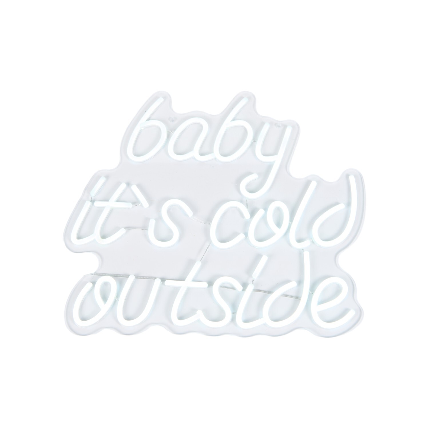 Baby Its Cold Outside LED Neon SignCool White Image 4