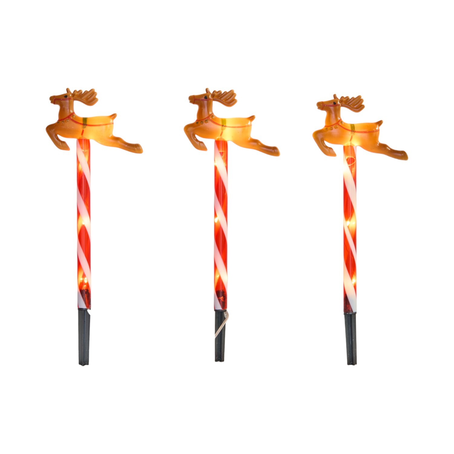 5 Piece Santa Sleigh Stake LightsWarm White Image 3