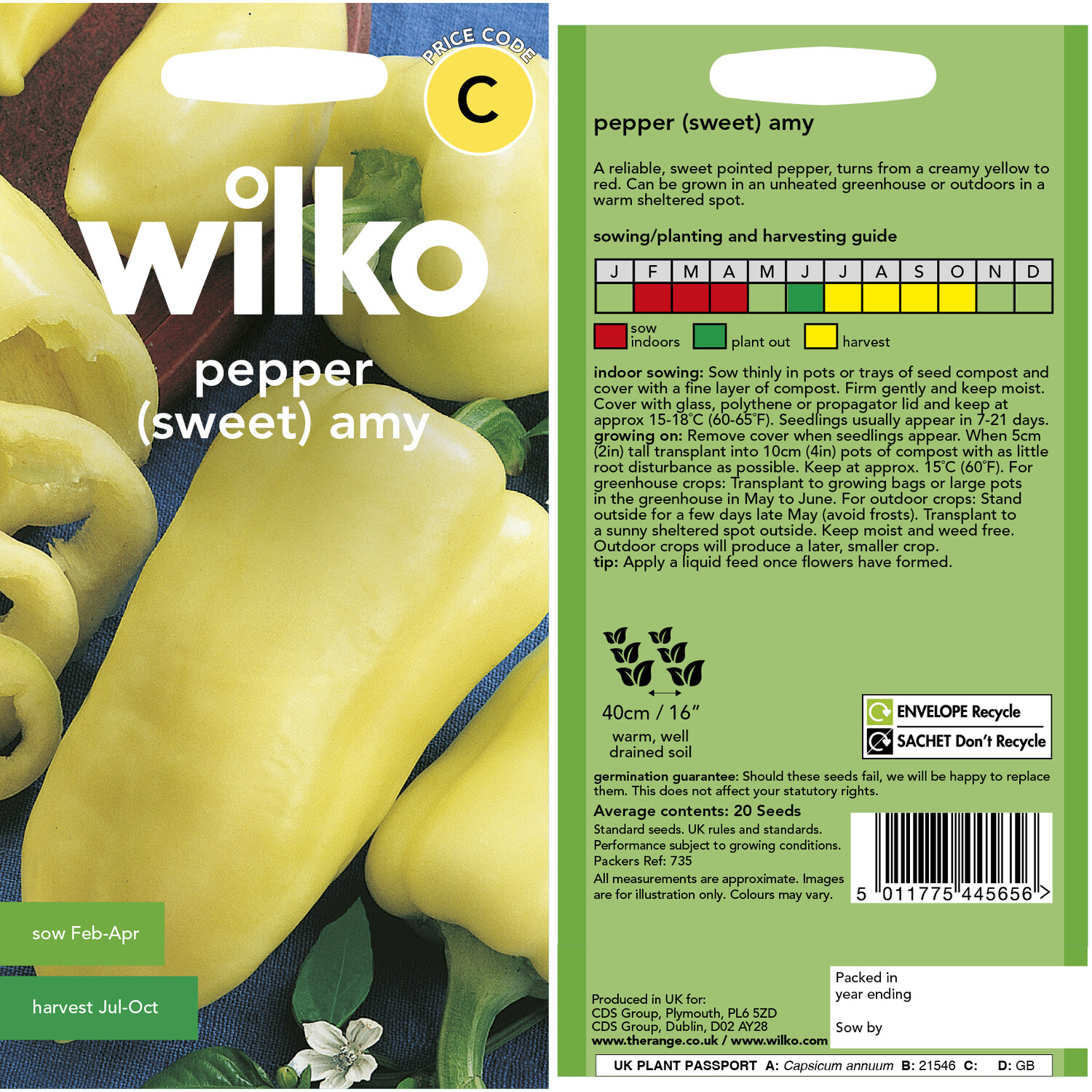 Wilko Pepper Sweet Amy Seeds Image 3