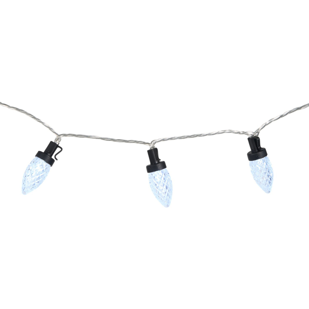 100 LED White Cone Light ChainClear Image 5