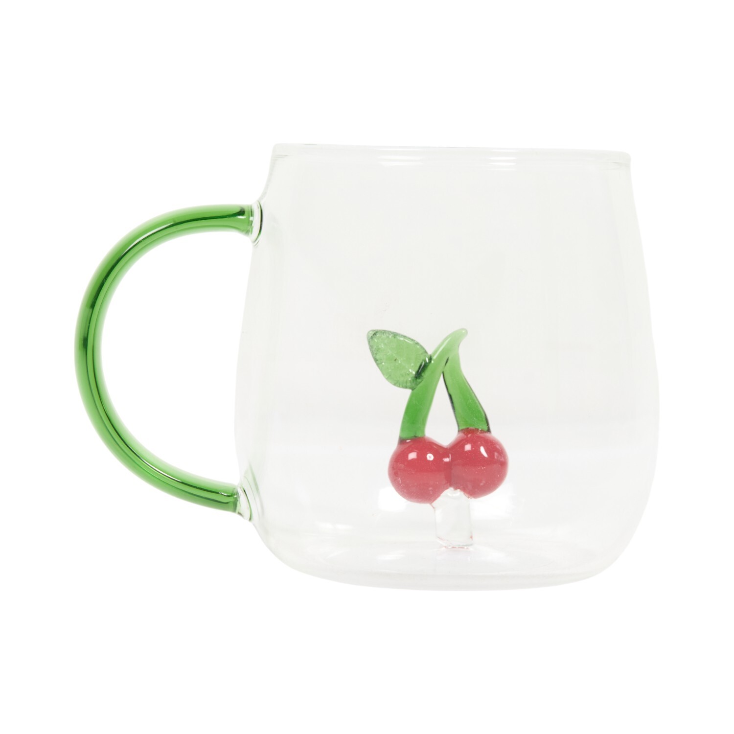 3D Heart or Cherry Glass Mug Image 2