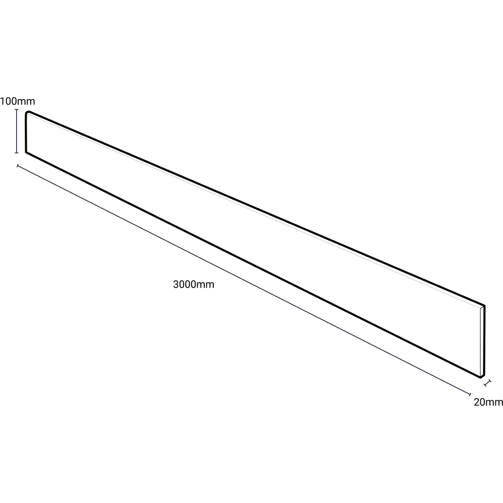 Omega Modern Caldeira Square Upstand 3000 x 100 x 20mm Image 3
