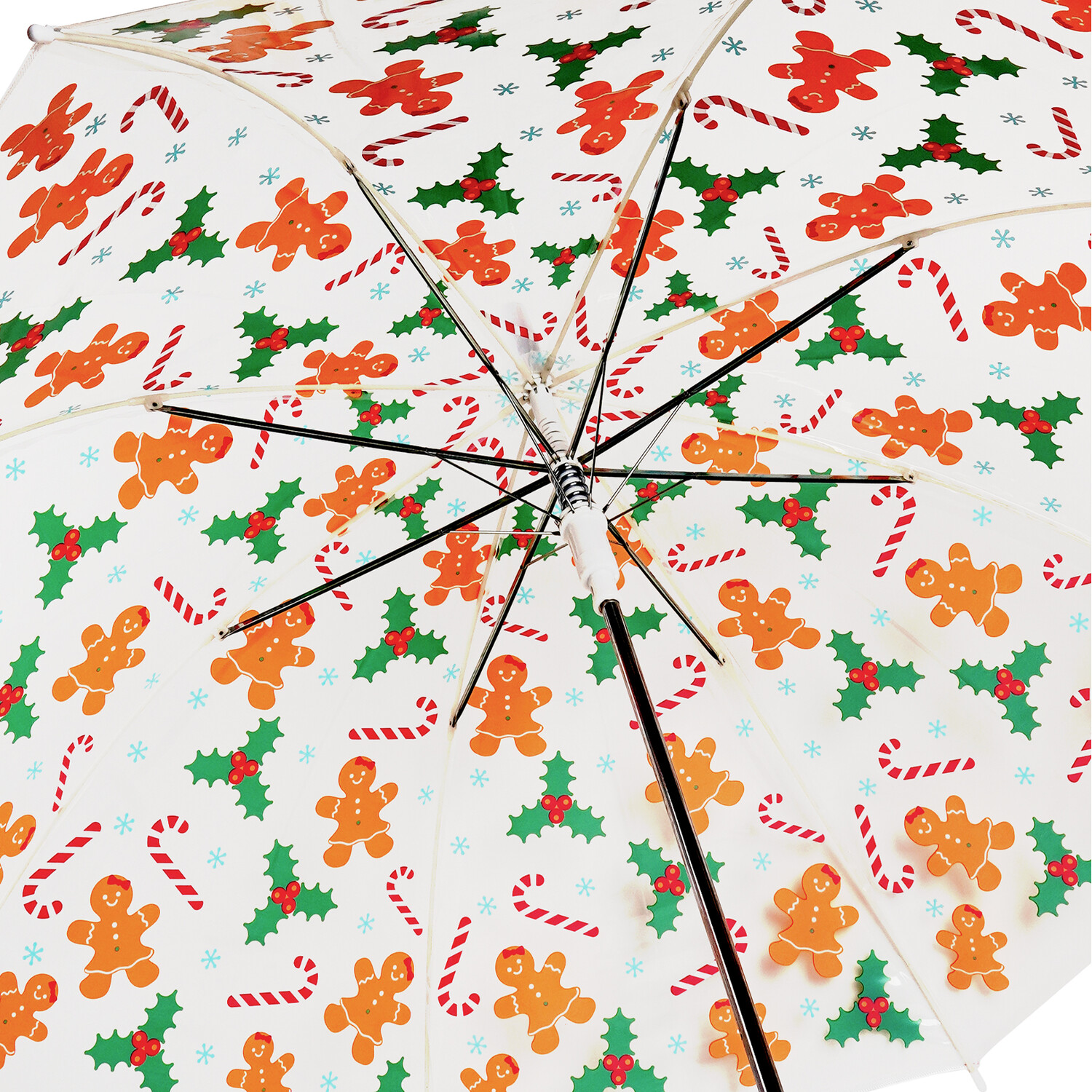 Clear Dome Gingerbread Umbrella - Clear Image 3