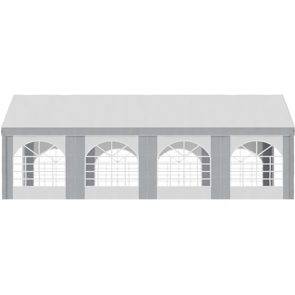 Outsunny 8x4m Galvanised Party Tent Grey Image 3