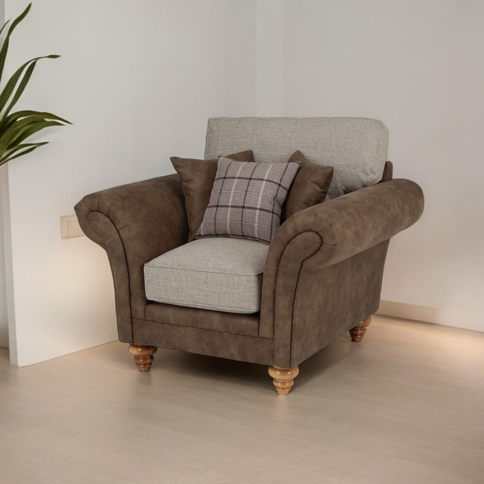 Eve Brown Accent Armchair Image 3