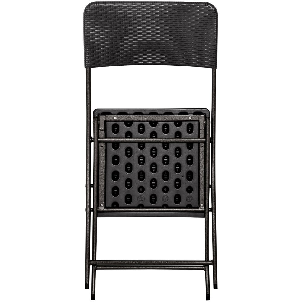 Home Source 2 Seater Black Trestle Set with Table Image 4
