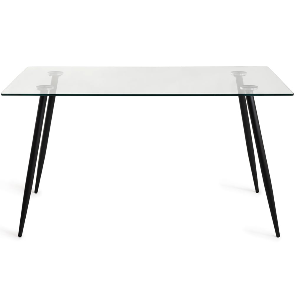 Bentley Designs Martini 6 Seater Clear Tempered Glass Dining Table Image 3