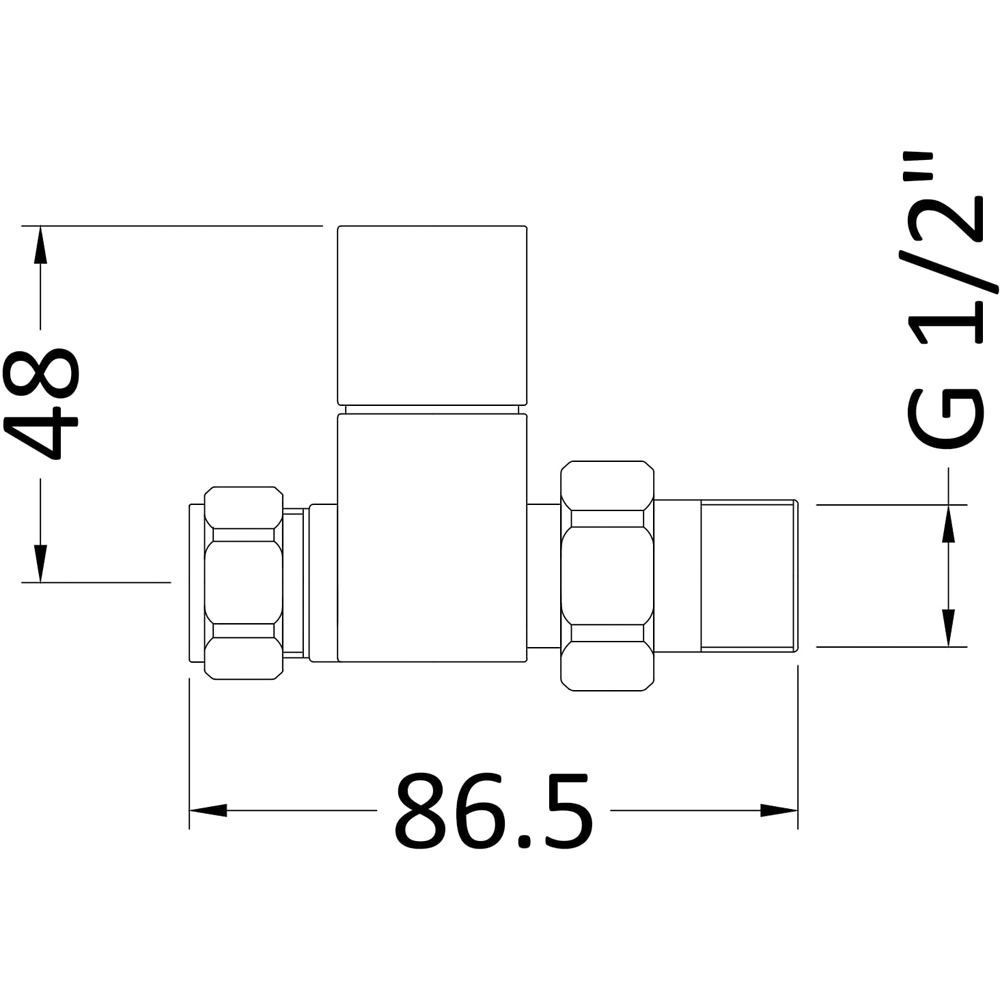 nuie Heating Accessories Chrome Pair Of Straight Radiator Valves Image 2