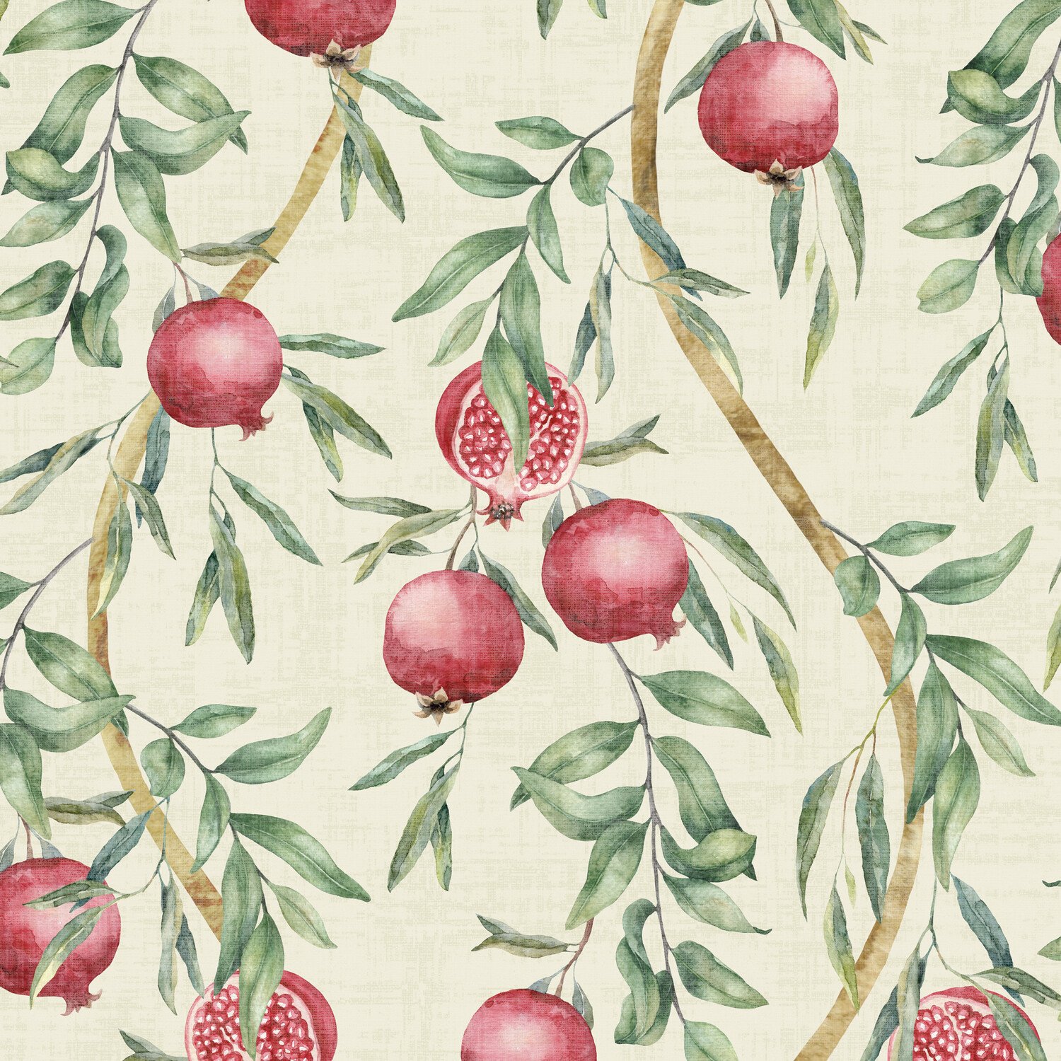 Pomegranate Trail Wallpaper Multicolour Image 1