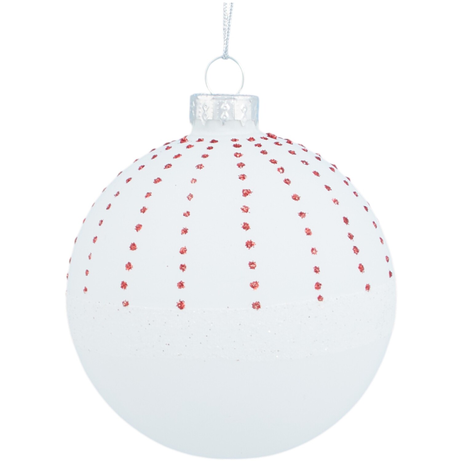 Matte White Winter Bauble White Image 4