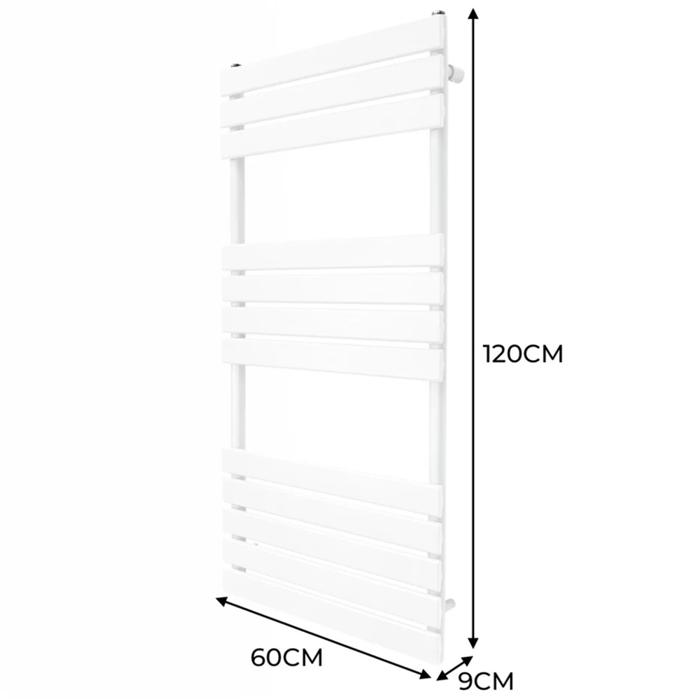 Monster Shop 2461BTU White Flat Panel Towel Radiator 1200 x 600mm Image 6