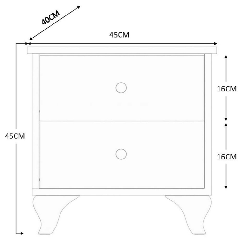 Evu ECU White 3 Piece Bedroom Furniture Set Image 7