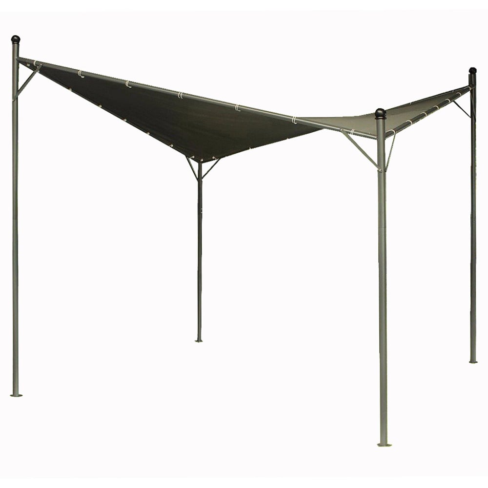 Glendale 3 x 3m Twin Sail Grey Garden Gazebo Image 2