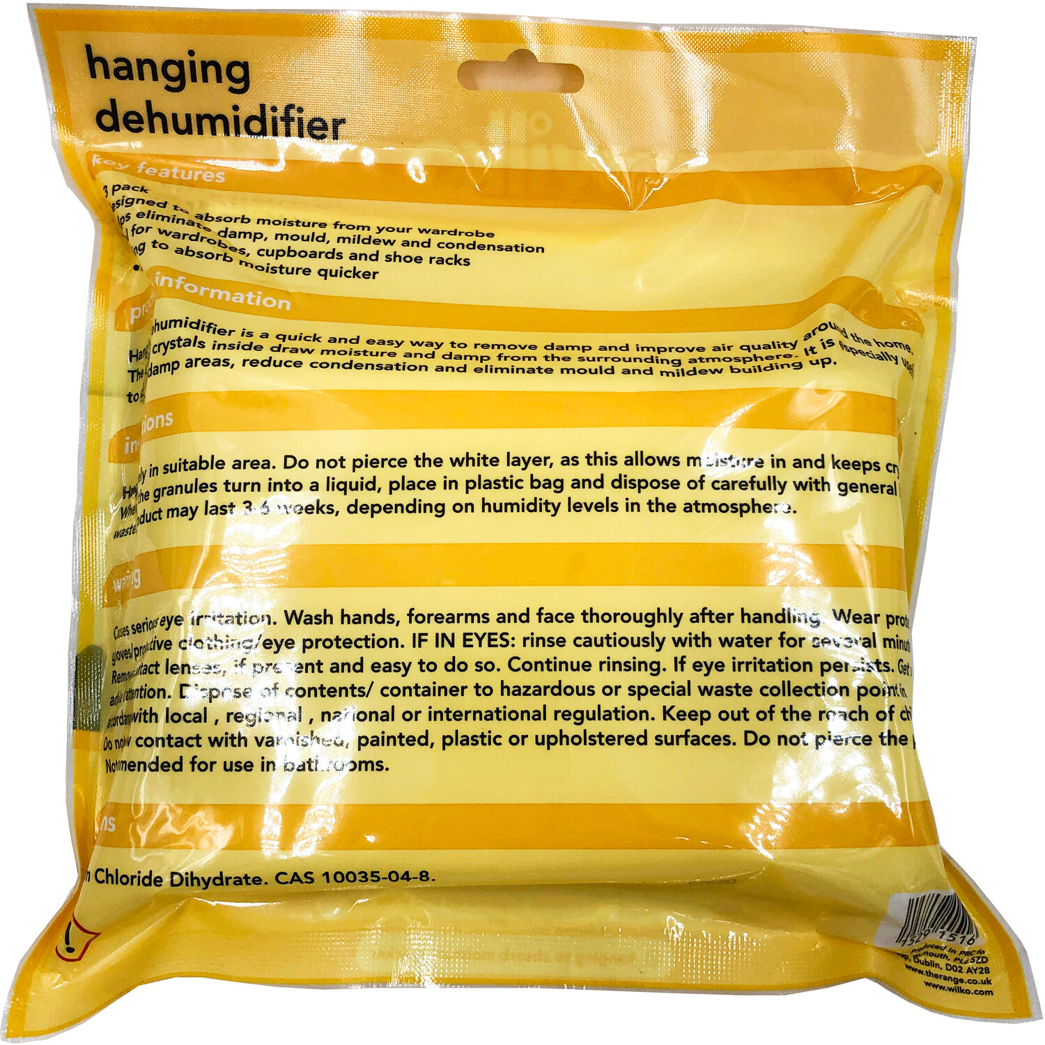 Pack of 3 Hanging Dehumidifier Bags Image 2