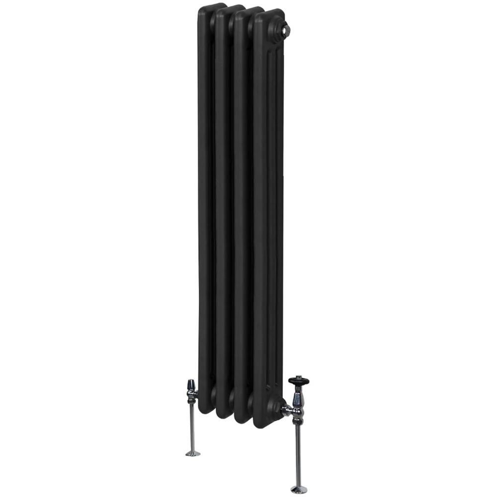 Monster Shop 2348 BTU Black Traditional 3 Column Radiator 1500 x 202mm Image 3