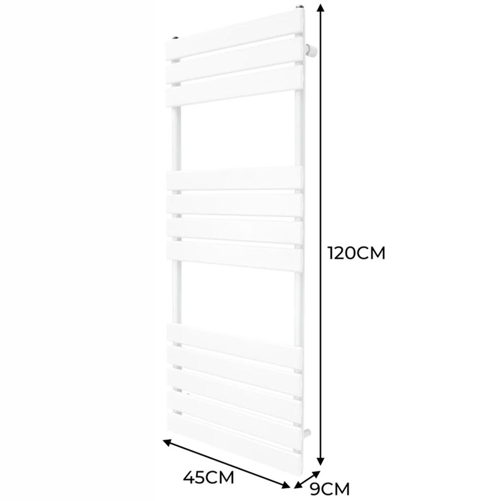 Monster Shop 1892BTU White Flat Panel Towel Radiator 1200 x 450mm Image 6