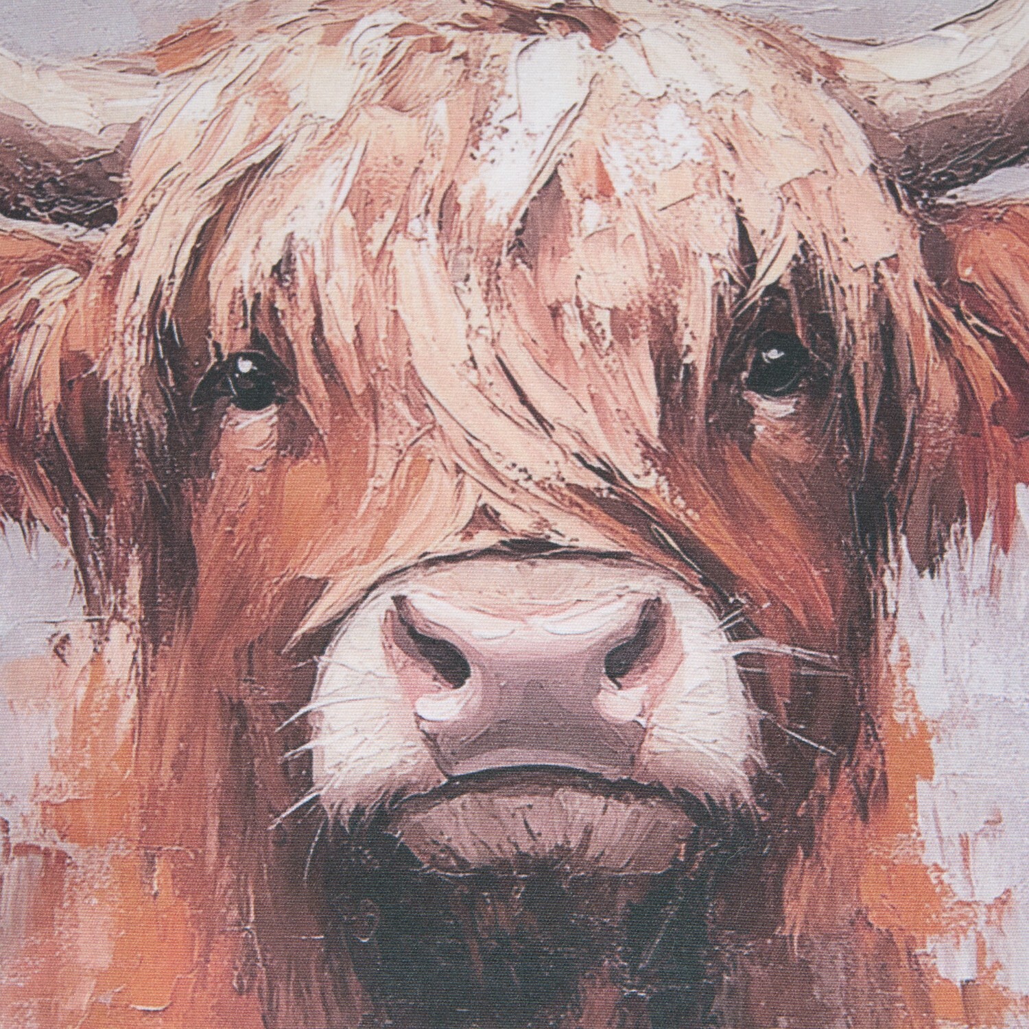 Ada Ingram Highland Cow Cushion Brown Image 3