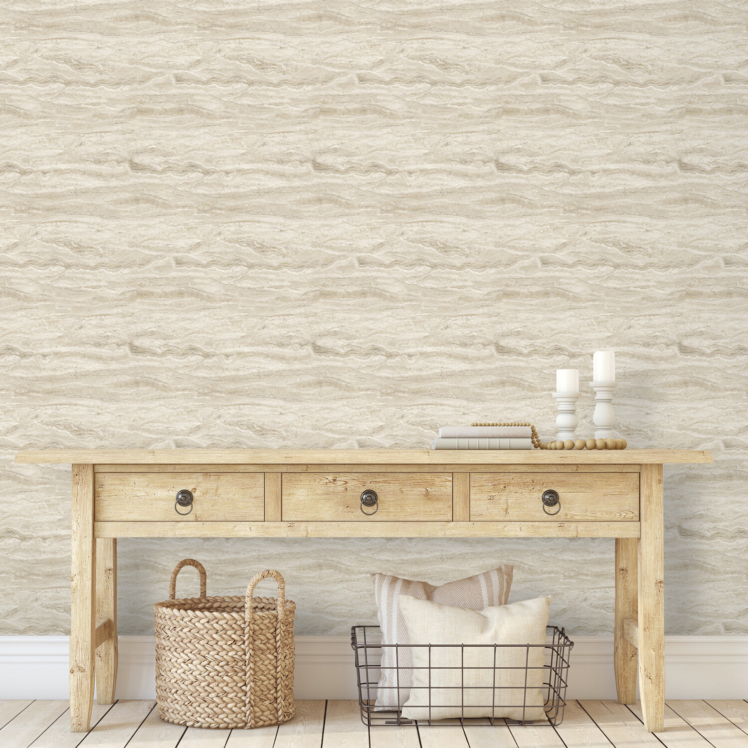 Mineral Landscape Wallpaper Neutral Image 3