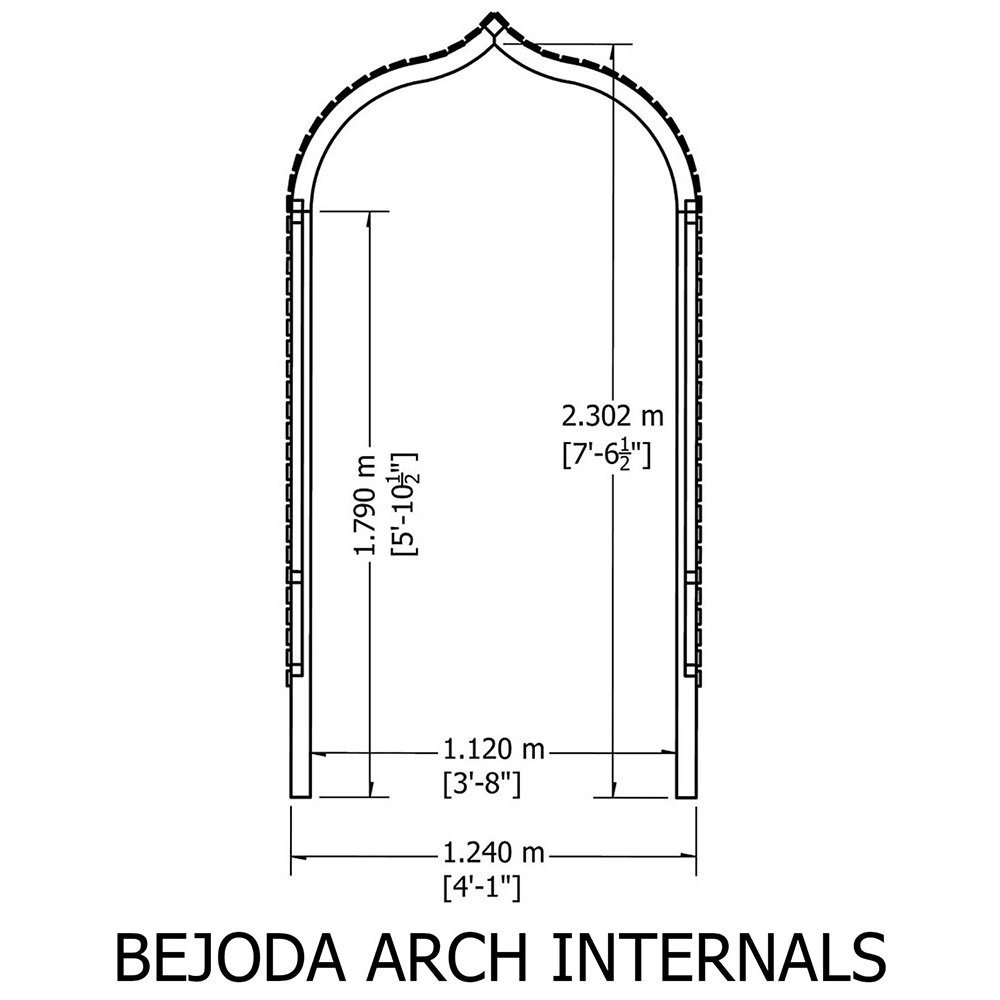 Shire 4 x 2ft Bejoda Arch Image 7