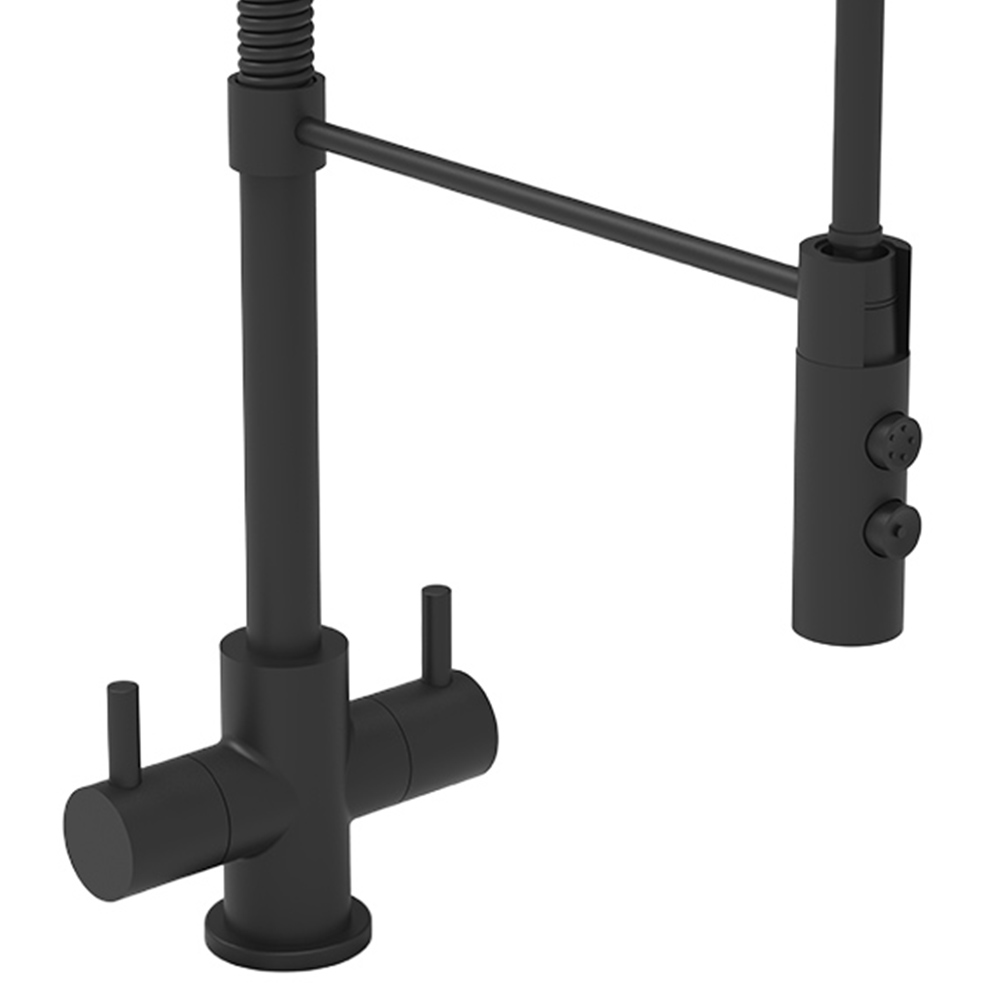 Reginox Titania Matt Black Chef Kitchen Tap Image 2