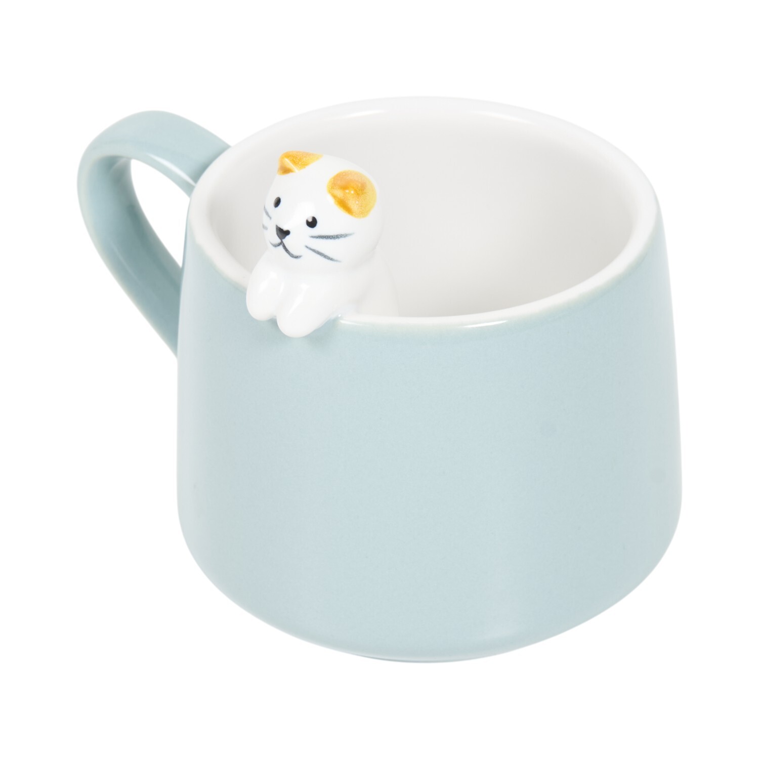 3D Cat Mug Blue Image 4