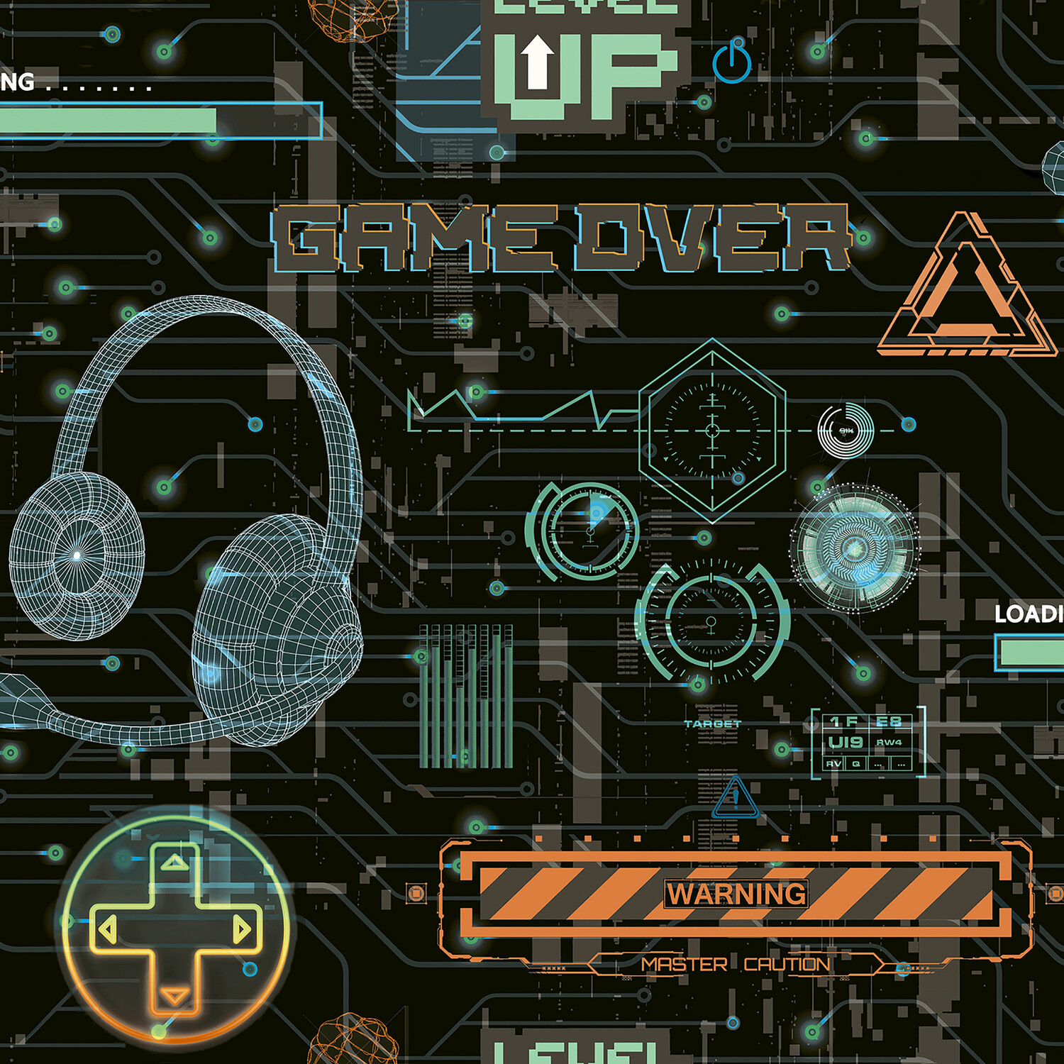 Gamer Multi Wallpaper - Black Image 7