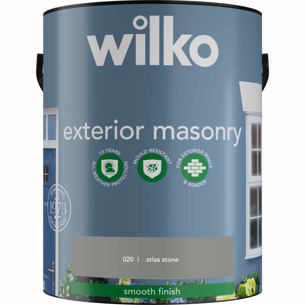 Wilko Atlas Stone Smooth Finish Masonry Paint 5L Image 2