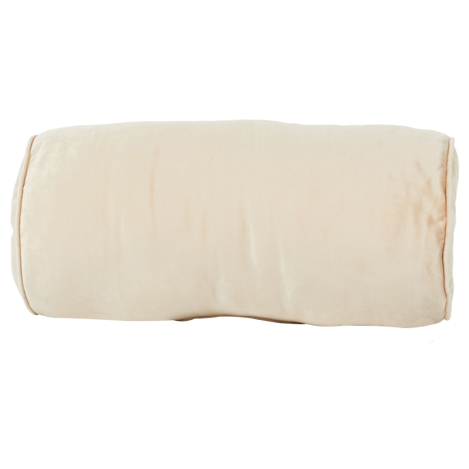 Velvet Bolster Cushion Natural Image 3