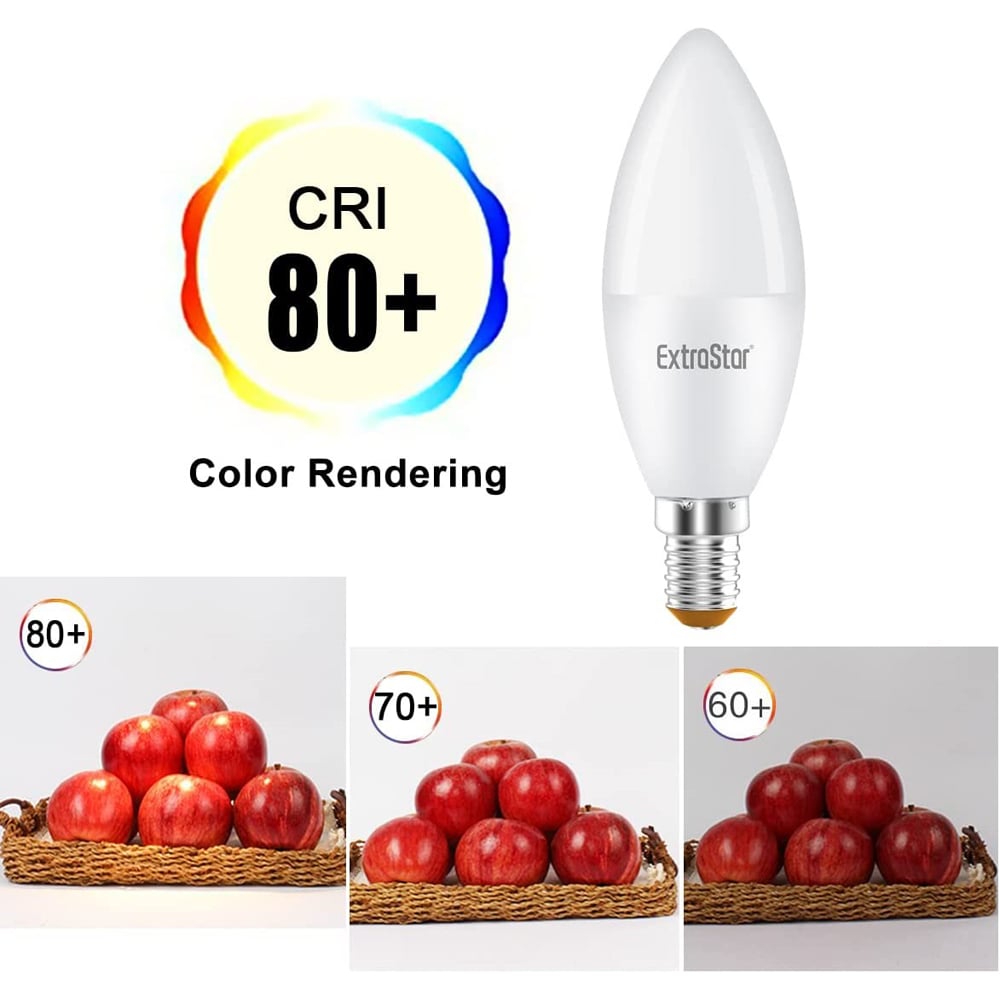 ExtraStar Warm White E14 5W LED Candle Bulb Image 3