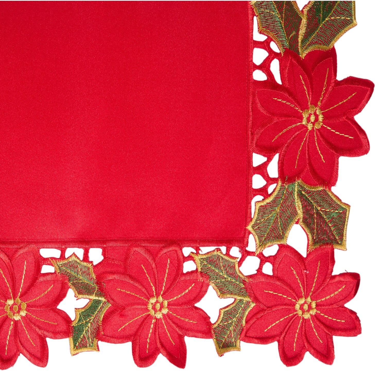 Poinsettia Table Runner Red Image 4