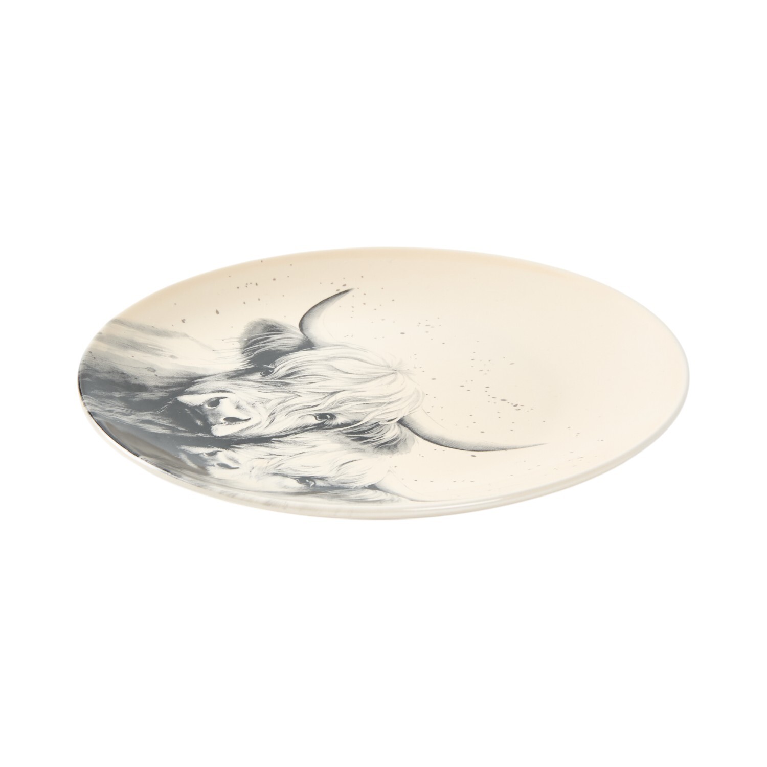 Highland Cow Dinner Plate Cream Side Plate Image 8