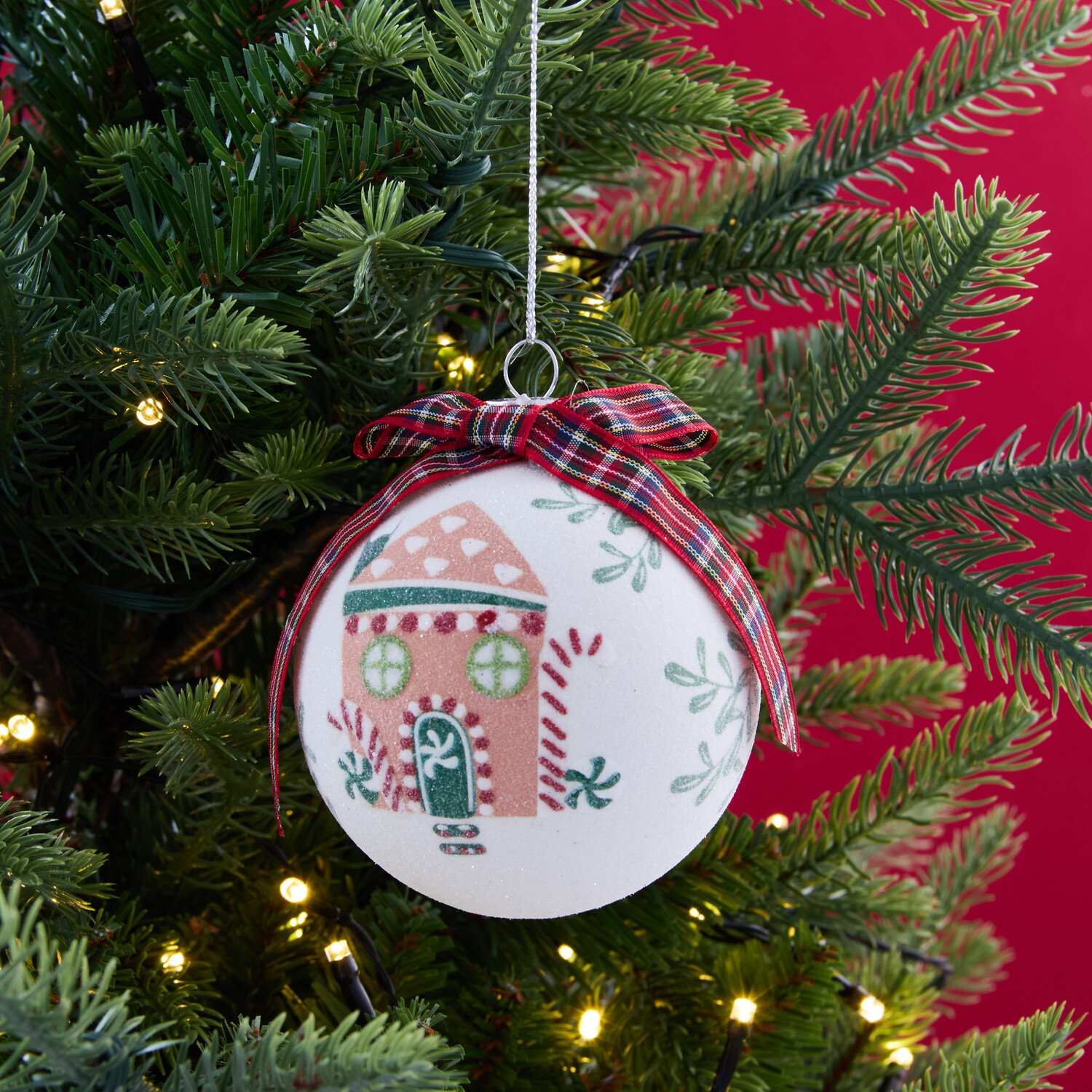 Sugar Gingerbread BaubleWhite Image 2