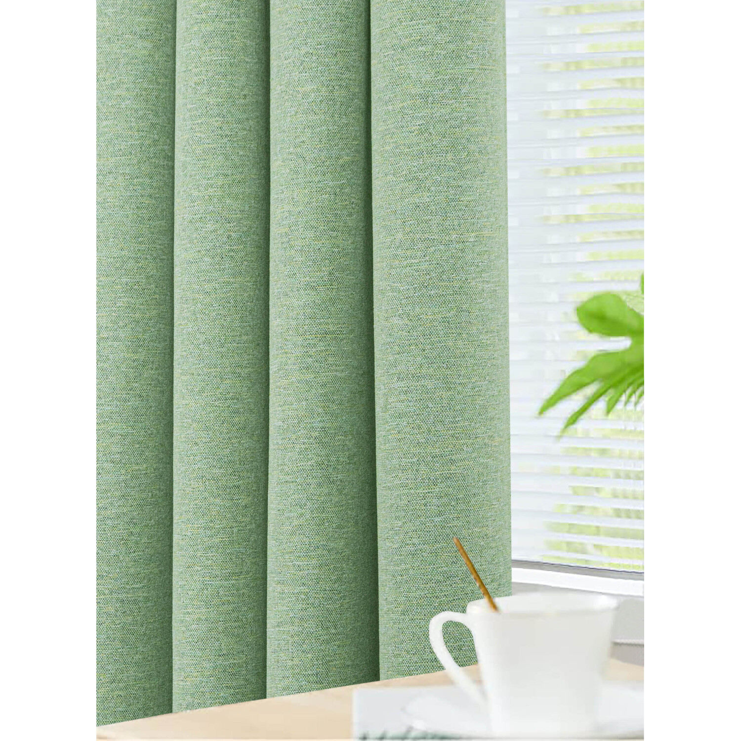 Divante Dusk Blackout Thermal Curtains - Green / 137cm / 168cm Image 4