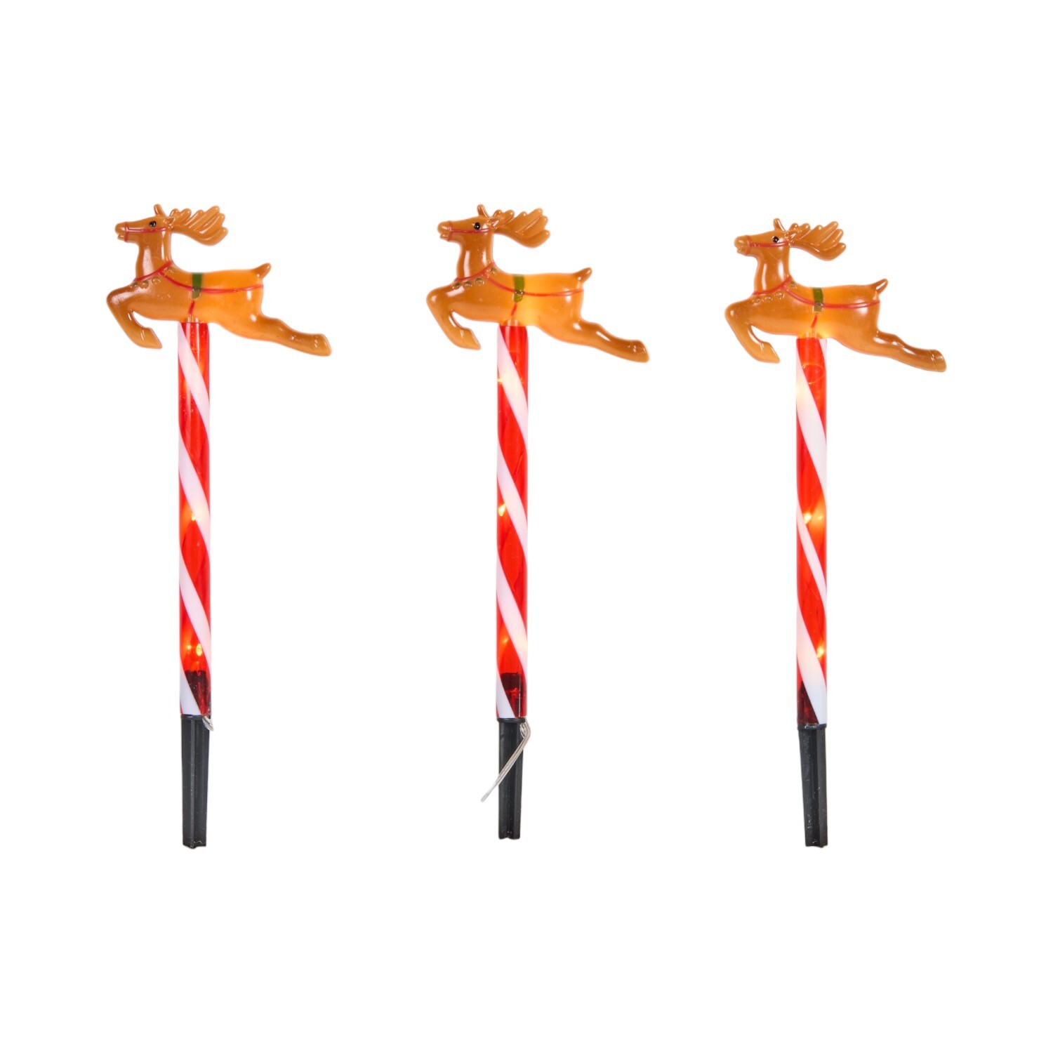 5 Piece Santa Sleigh Stake LightsWarm White Image 4