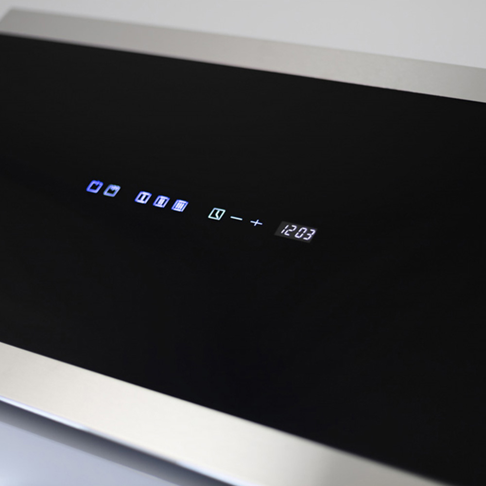 Kaiser Avantgarde Pro Black Glass 80cm Eco Wall Mounted Cooker Hood Image 4