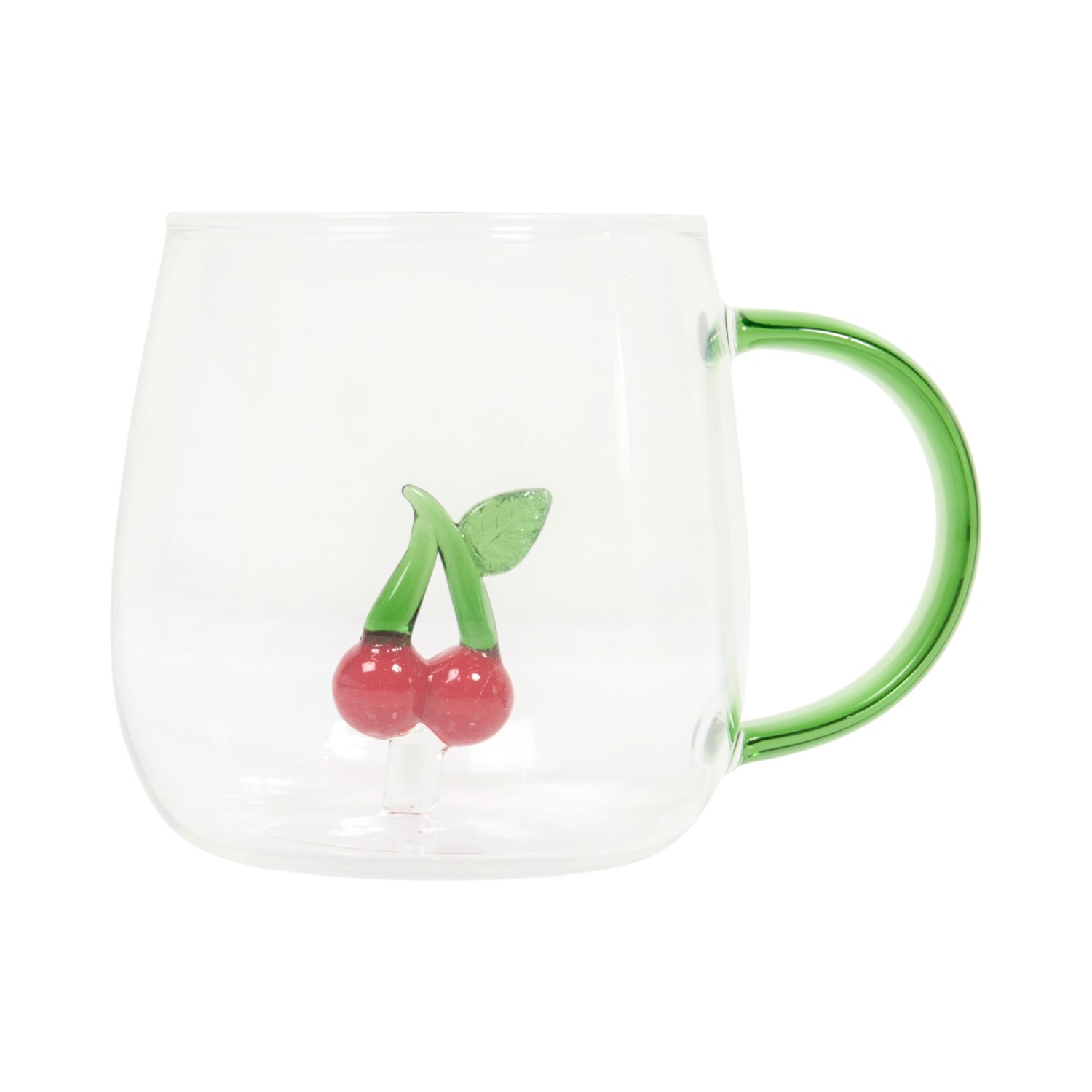 3D Heart or Cherry Glass Mug Image 4