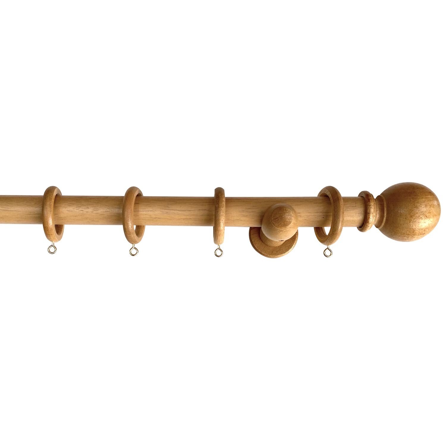 Richmond Waxed Oak Curtain Pole 180cm Image