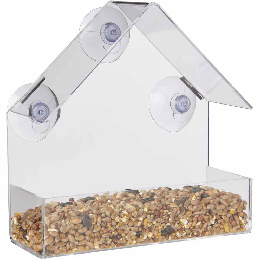 Wilko Acrylic Window Bird Feeder Image 2