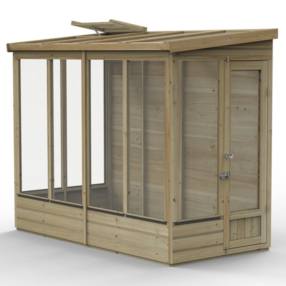 Forest Garden Solid Back Wallscape Lean-to 8 x 4ft Greenhouse Image 3