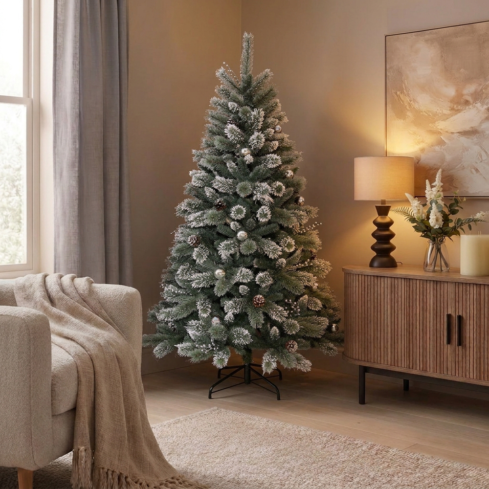 6ft Featherington Artificial Christmas Tree Green Image 3