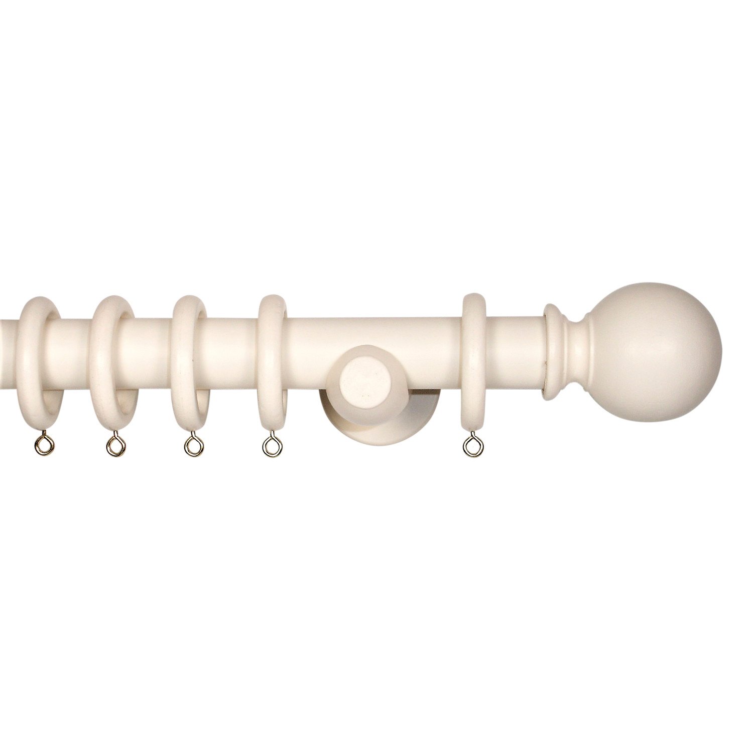 Richmond 150cm White Curtain Pole Image
