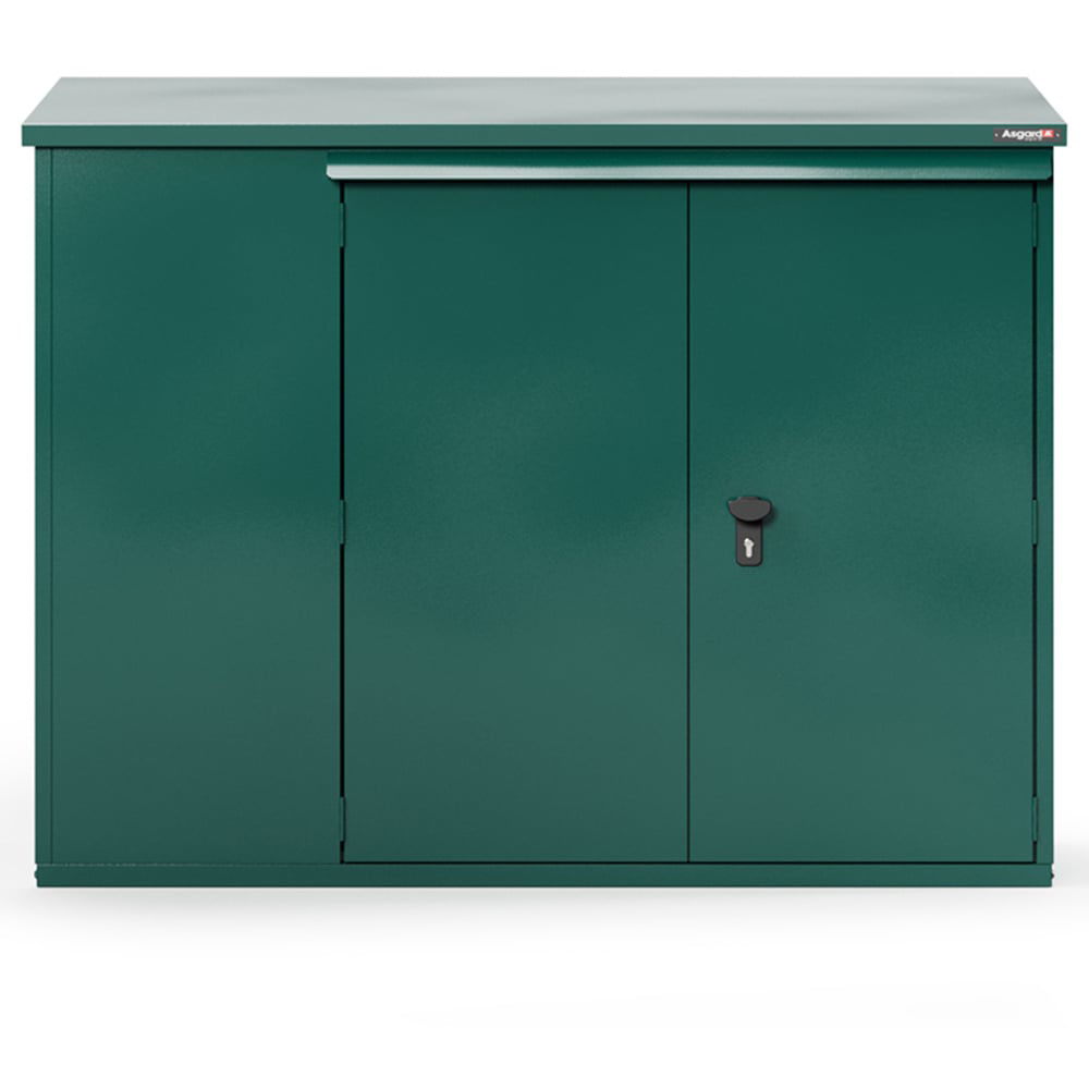 Asgard Addition 6 x 3ft Double Door Green Garden Shed Image 3