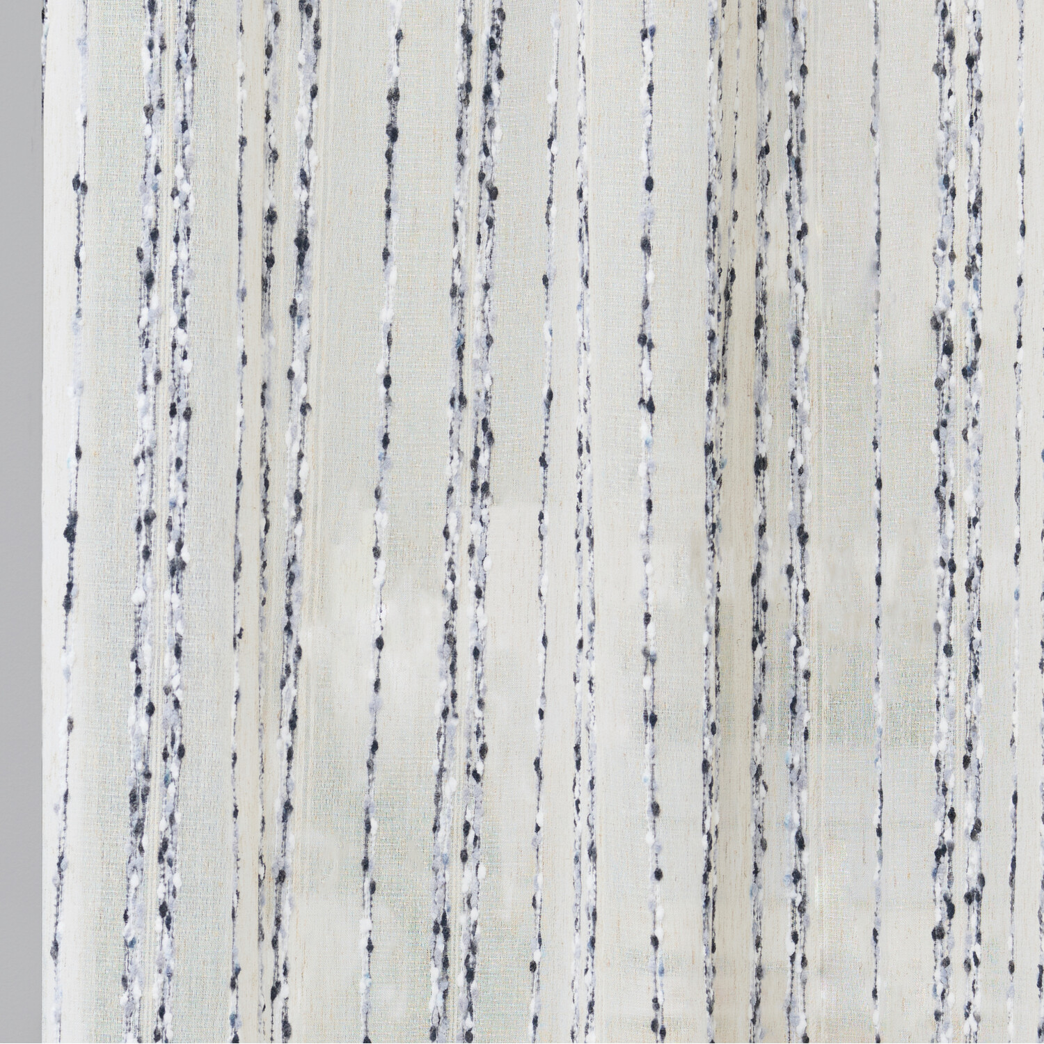 Pembury Slub Voile PanelWhite and Charcoal Image 2